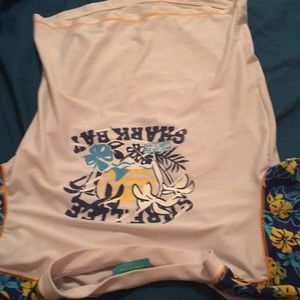 White surfer swim top